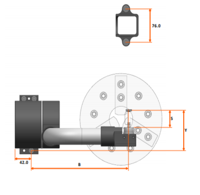Detailed Size for Tool Setting Arm
