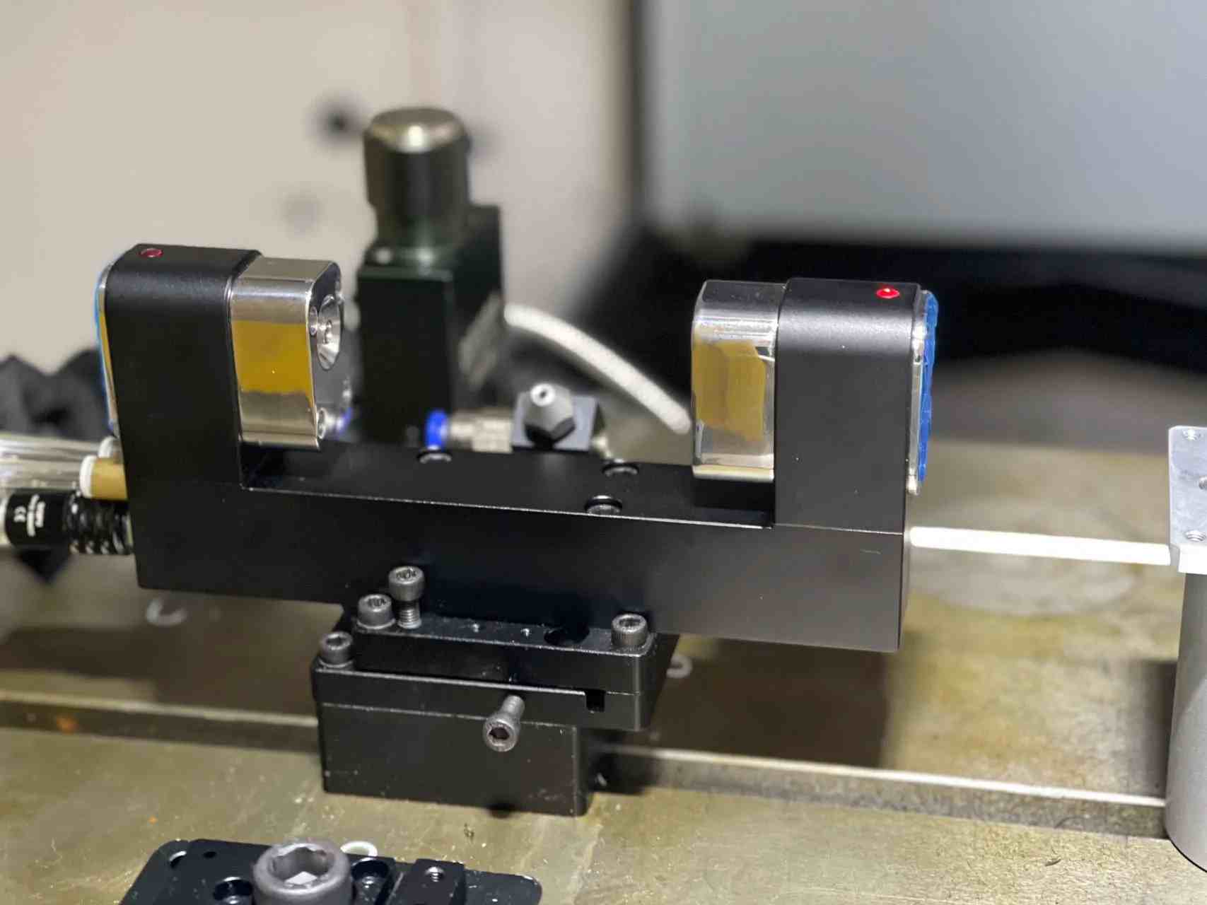 Laser tool setter at work